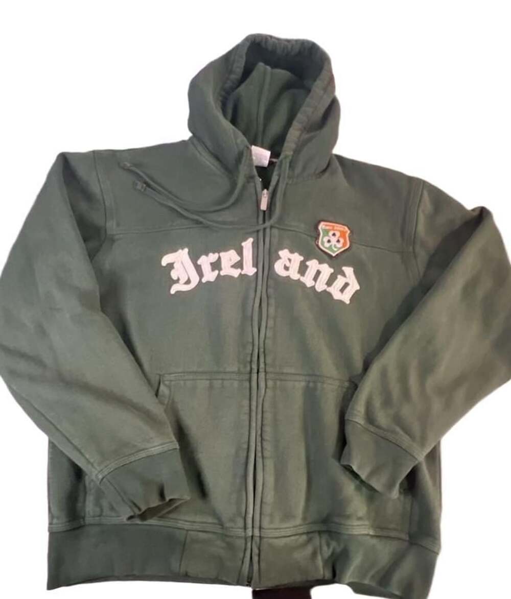 Roma Atletica Ireland Zip-Up Hoodie Size Small Green